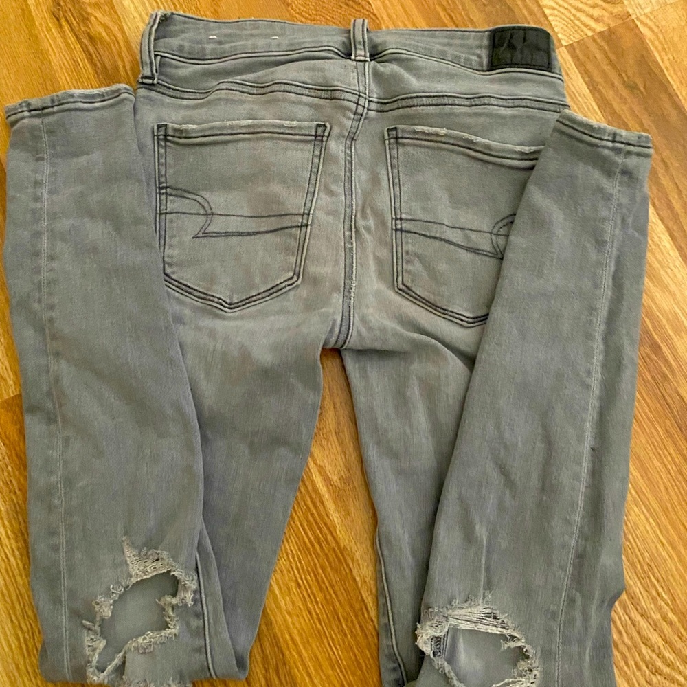 gray american eagle jeans